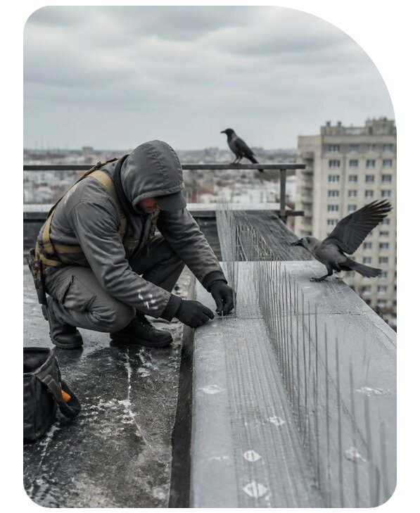 Защита от ворон под ключ в Апатитах по цене от 5186 р. | Сенат-Птт